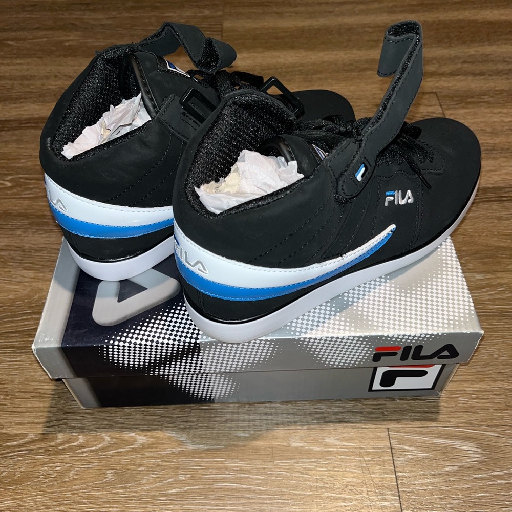 Fila Black and Blue Kids Shoes